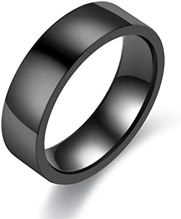 Vista 5 de Anillo BFF para 2-3-4-5-6-7-8-9-10 Personazlied BFF Friendship Jewelry Pinky Promise Pinky Swear minimalista pulido acero inoxidable plano apilable