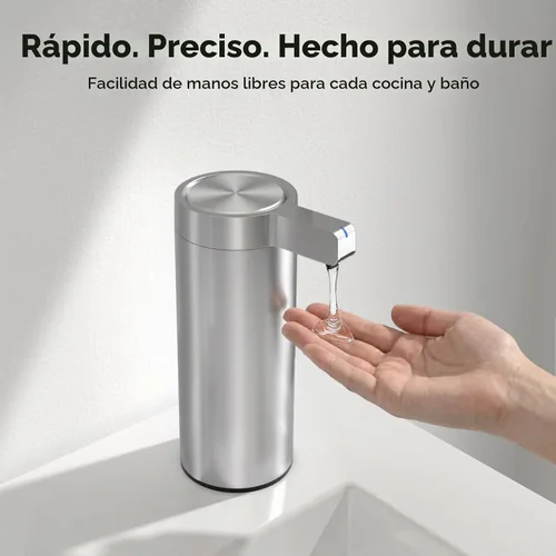 Vista 8 de Newise Dispensador automático de jabón, sin contacto, 9 oz, acero Acero inoxidable
