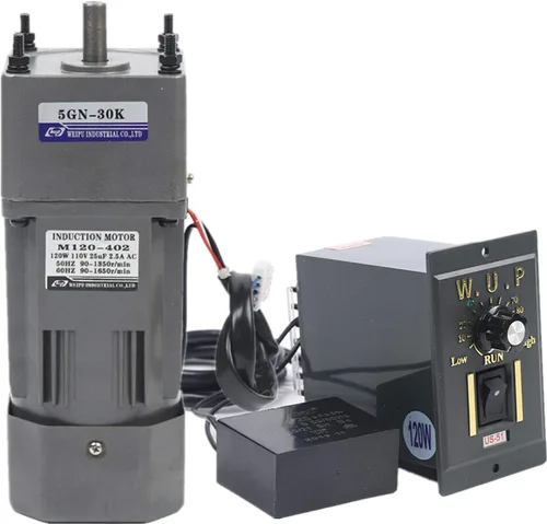 Vista 29 de Motor de engranajes eléctrico 110V 250W 10K Monofásico de alto par motor reductor de engranajes de CA 0-135 RPM Controlador de velocidad variable