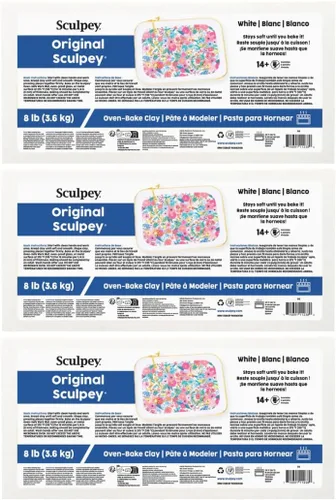 Vista 12 de Sculpey Fun Express Original White - Arcilla polimérica no tóxica, arcilla para horno, 8 libras, ideal para modelar, esculpir, vacaciones, bricolaje