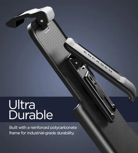 Vista 3 de Encased Titan - Funda impermeable para iPhone 15 Pro con clip para cinturón (compatible con MagSafe), funda protectora de cuerpo completo con funda