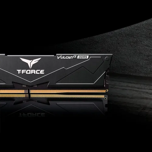 Vista 7 de TEAMGROUP T-Force Vulcan Alpha DDR5 Ram 32 GB Kit (2 x 16 GB) 5600 MHz (PC5-44800) CL40 Módulo de memoria de escritorio Ram (negro) Memoria
