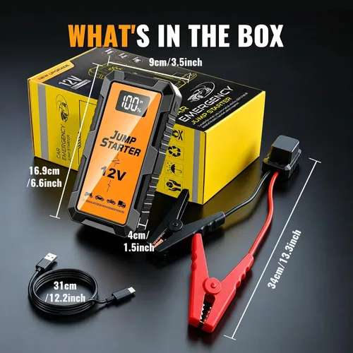 Vista 2 de Jump Starter 3000A - Car Battery Jump Starter Portable