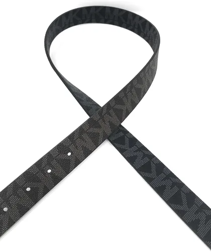 Vista 5 de Michael Kors Womens Rectangle Buckle Reversible Mk Logo Belt