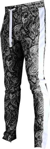 Vista 10 de SCREENSHOT Print TIE DYE Men Premium Streetwear Urban Track Pants - Modern Fit P11004-negro/leopardo