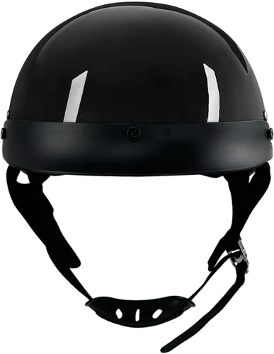 Vista 8 de Casco de motocicleta de estilo adulto unisex negro medio, con certificación DOT, para chopper, ciclomotor, patinete, motocicleta eléctrica