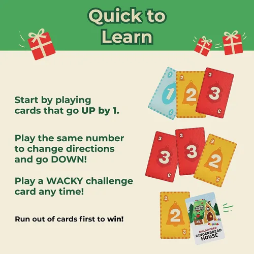 Vista 3 de Hootenanny Games Santa Shuffle - Juego de cartas navideñas en tiempo real