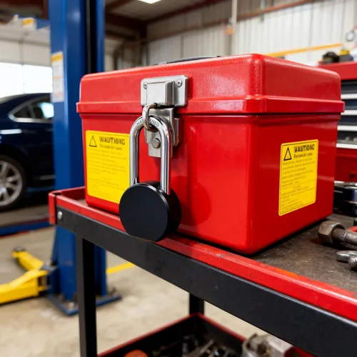 Vista 5 de Candado de grillete largo resistente, cerradura de acero impermeable con 3 llaves 2.1in Vertical Clearance Disc Cylinder Resists Picking And