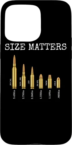 Vista 31 de Ammo & Gun Lover Shirt, Size Matters, Bullets & Caliber Case for iPhone 17