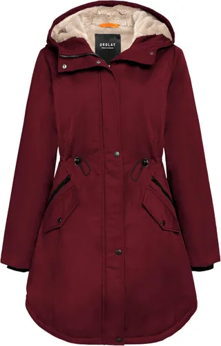 Vista 8 de Orolay Chaqueta de invierno con capucha para mujer, tipo parka, forrada de polar grueso, con bolsillos Beige
