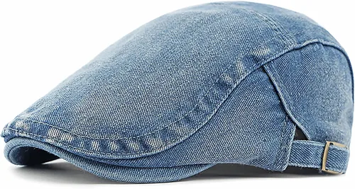 Vista 11 de DIYDECAL Gorra de algodón lavado para hombre Newsboy Gorra Ivy Flat Gatsby Driving Hat Azul oscuro