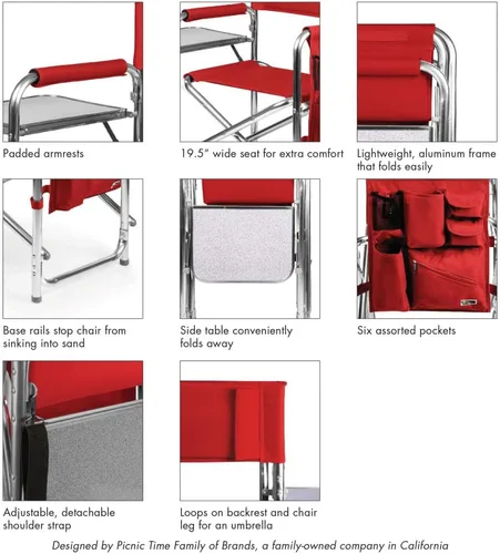 Vista 11 de PICNIC TIME ONIVA - a Brand Texas Tech Red Raiders - Silla deportiva, (rojo)