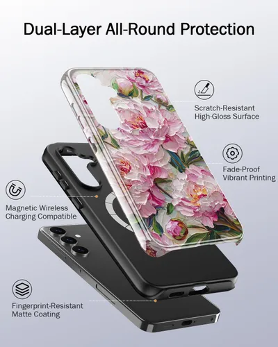 Vista 2 de DorisMax Funda para Samsung Galaxy S24 Plus, bonita funda floral estética