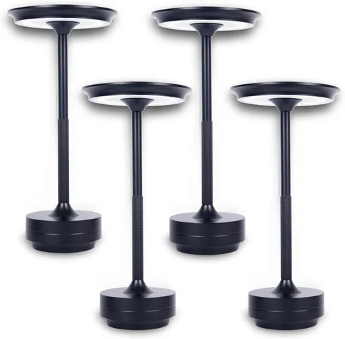 Vista 11 de Paquete de 2 lámparas de mesa inalámbricas recargables, lámpara portátil que funciona con pilas, luz de mesa LED de atenuación continua con función