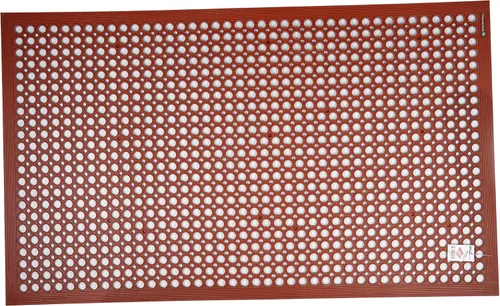 Vista 5 de Restaurantware Serve Secure - Tapete para restaurante de 36 x 24 pulgadas, 1 alfombrilla de drenaje de borde biselado, con agujeros, antideslizante