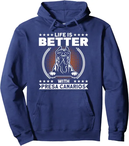 Vista 5 de Life Is Better With Presa Canarios Dog Lover Presa Canario - Sudadera con capucha