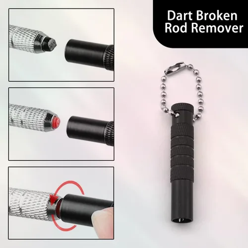 Vista 6 de Kit de herramientas de dardos, 50 anillos de goma, 50 arandelas de metal con herramienta de llave de dardos, herramienta de perforación de agujero