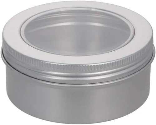 Vista 26 de Othmro Latas redondas de metal de 8.3 onzas, latas de aluminio, contenedores recargables de 8.5 fl oz, botellas de lata con tapa de tornillo
