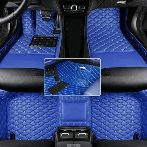 Vista 22 de Nuevas alfombrillas de coche personalizadas para Sedán, SUV, camioneta, alfombrillas de cuero para todo tipo de clima, Negro Alfombras para Carro
