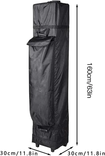 Vista 3 de Bolsa impermeable con ruedas de 11.8 x 11.8 x 63 pulgadas, bolsa enrollable de repuesto para toldo al aire libre, bolsa de almacenamiento