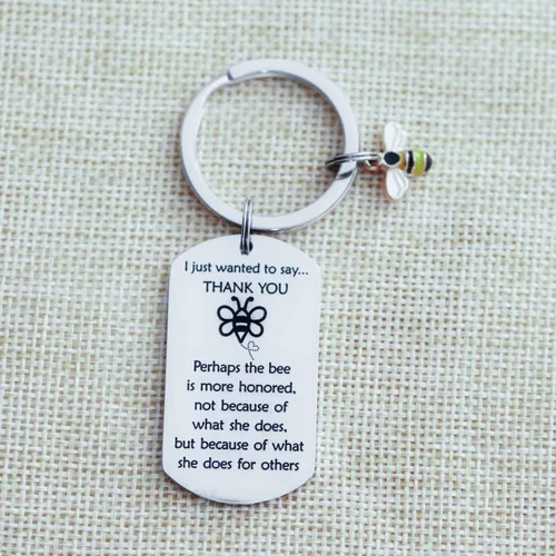 Vista 7 de VALAFO Joyería de abeja para mujeres y hombres, llavero de abejorro de miel, cosas súper abejorros, regalo de abejorros, artículos de encanto