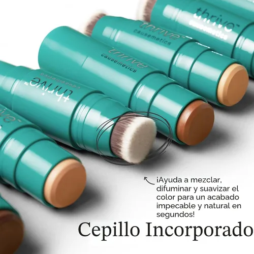 Vista 3 de Thrive Causemetics Crema Bronceador Triple Threat Color Stick, Luz Feria Mo (Fair Light Neutral)
