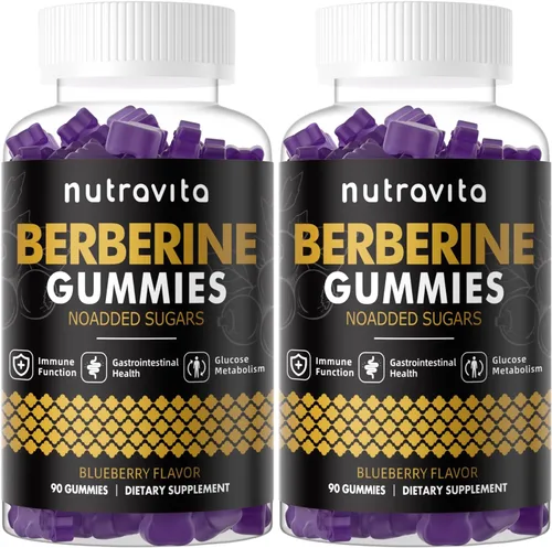 Vista 11 de Nutravita Gomitas de berberina con canela de Ceilán, 1500 mg de berberina de alta potencia, suplemento para apoyo inmunológico y metabolismo