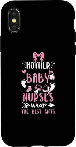 Vista 4 de iPhone 15 Nurse: Mother Baby Nurses Wrap The Best Gifts - Funda para bebé niña