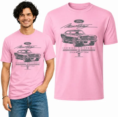 Vista 18 de Wild Bobby Ford Mustang Shirt Legendary Performance Est 1964 Men's T-Shirt Gris jaspeado/Mustang