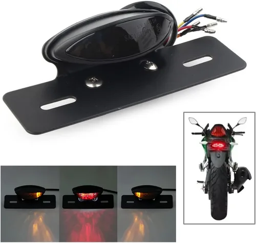 Vista 4 de Three T FSFY Motorcycle Tail Brake Lamp Taillight Assemblies for Harley, for HONDA Bobber Chopper Cafe Racer Cruiser