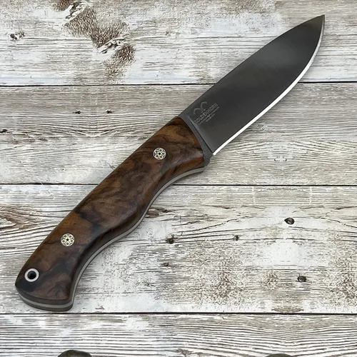 Vista 6 de Cuchillo de hoja fija hecho a mano para exteriores con funda, caza, bushcraft, cuchillo Bowie de autodefensa, cuchillo rastreador con mango