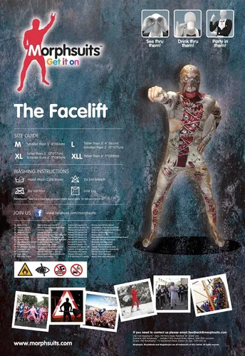 Vista 4 de Morphsuits unisex-adult Monster Facelift Skinsuit