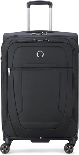 Vista 32 de DELSEY PARIS Helium DLX Softside - Maleta expandible con ruedas giratorias, azul marino, a cuadros, mediano de 25 pulgadas