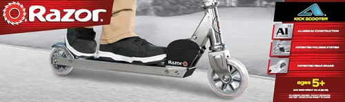 Vista 6 de Razor Un scooter para niños ligero, plegable, marco de aluminio y manillar ajustable