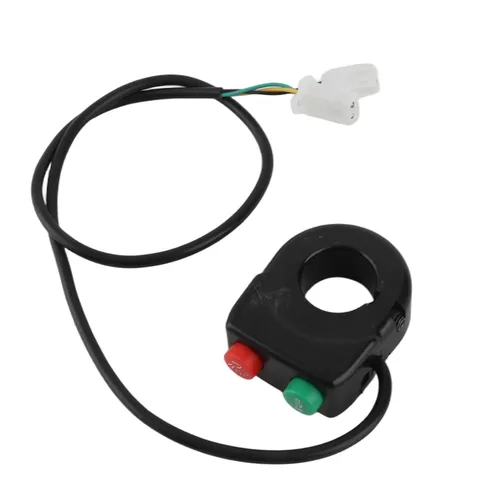 Vista 5 de Interruptor de manillar de motocicleta 2 en 1, 12 V, interruptor de botón de bocina, control de agarre para motocicleta, scooter y bicicleta