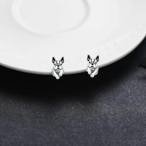 Vista 3 de Pendientes de animales de plata de ley para mujer, joyería de animales para mujer