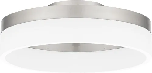Vista 10 de Quoizel Cohen - Lámpara de techo redonda semiempotrada, bronce aceitado, luz LED moderna colgante integrada para pasillo, cocina, dormitorio o baño