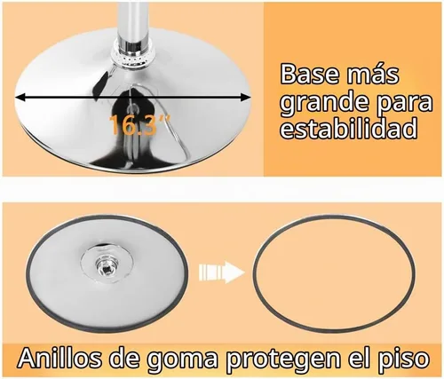 Vista 7 de BestOffice Juego de 2 taburetes de bar con altura de mostrador, giratorios, altura ajustable