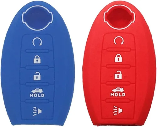 Vista 11 de LemSa Funda protectora de silicona para llavero de 5 botones, para Nissan Rogue Maxima Altima Sedan Pathfinder Armada Murano 2016 2017 2018 2019