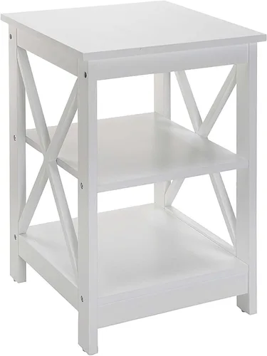 Vista 17 de Convenience Concepts Oxford Mesa Final de 15.75" - Mesa moderna de sala de estar con estantes de almacenamiento, mesa auxiliar de noche transicional