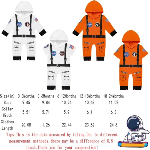 Vista 6 de Daddy's New Fishing Buddy Newborn Baby Boys Girls Halloween Hoodie Bodysuits Infant Astronaut Costume Cosplay Jumpsuit Outfit