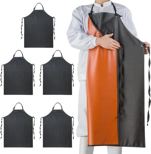 Vista 12 de Delantal de vinilo resistente a productos químicos, delantales de PVC unisex de talla grande para lavavajillas, peluquería de perros, jardinería