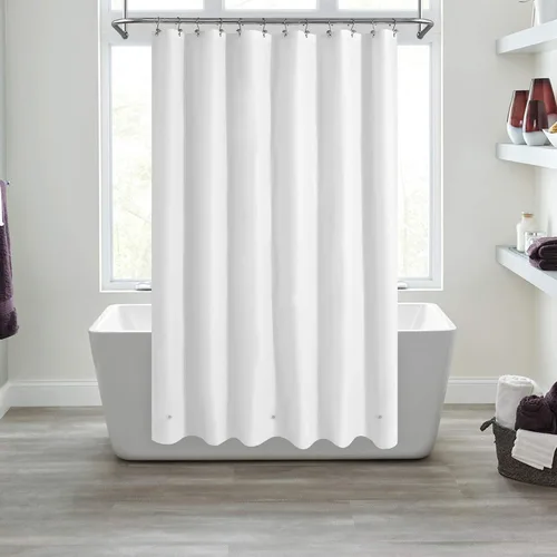 Vista 57 de Cortina de regadera para cabina de ducha 36x72, forro de cortina de regadera de plástico PEVA para baño, ligera e impermeable, 36 x 72, transparente