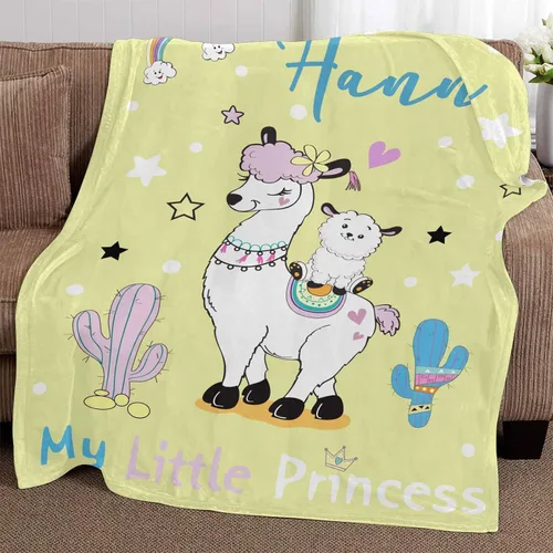Vista 4 de YESCUSTOM Manta personalizada de lana de alpaca para niños y niños, mantas personalizadas con nombre, manta de bebé, regalo para nueva madre