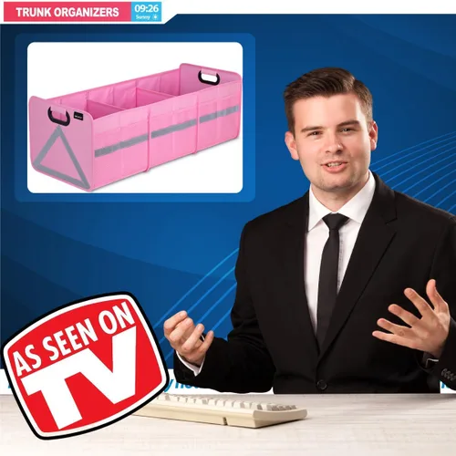 Vista 3 de Organizador de maletero para SUV, organizadores de maletero universales grandes de 65L para coche con múltiples bolsillos, organizador