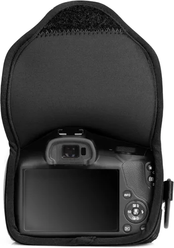 Vista 4 de Mega Gear - Funda de neopreno para cámara Canon EOS R100 (0.709-1.772 in), elegante y protectora para fotografía digital, color negro