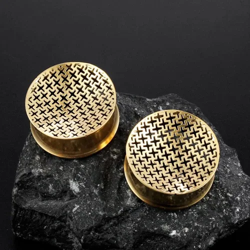 Vista 3 de 1 par de tapones para los oídos clásicos de acero inoxidable 316, hipoalergénicos, calibre 0.315 in-0.984 in (0G-1") Piercing para el cuerpo, 1 par