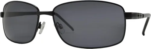 Vista 2 de Fashion Eyelinks Gafas de sol polarizadas con marco de metal rectangular ancho para hombres grandes extra grandes