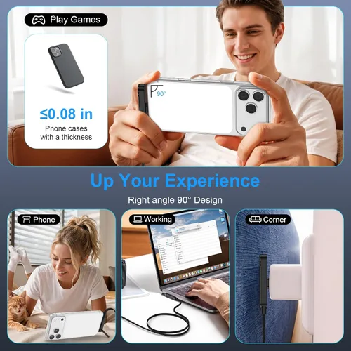 Vista 6 de Cable de carga invisible de 240 W, carga rápida USB C a USB C, cable de carga trenzado para Samsung Galaxy A17/A37/A16/A15/S26