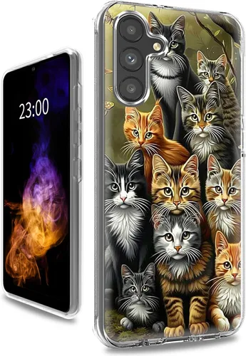 Vista 17 de Funda transparente para Samsung A15 5G de 6.5 pulgadas, doble capa protectora a prueba de golpes de PC transparente de silicona suave